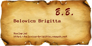 Belovics Brigitta névjegykártya