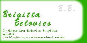 brigitta belovics business card